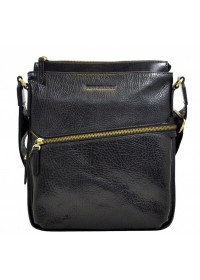 Кожаная мужская черная сумка на плечо TONY BELLUCCI - 5029-893