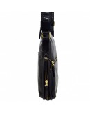 Фотография Кожаная мужская черная сумка на плечо BELLUCCI - 5029-893
