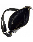 Фотография Кожаная мужская черная сумка на плечо BELLUCCI - 5029-893
