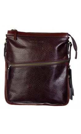 Коричневая кожаная сумка на плечо без клапана TONY BELLUCCI - 5029-896