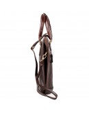 Фотография Коричневая кожаная вертикальная сумка на плечо - барсетка TONY BELLUCCI 5036-886
