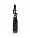 Фотография Черная кожаная вертикальная сумка на плечо - барсетка TONY BELLUCCI 5036-893