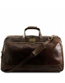 Фотография Дорожная кожаная темно-коричневая сумка Tuscany Leather Bora Bora TL3067 bbrown