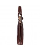 Фотография Коричневая кожаная вертикальная сумка на плечо - барсетка TONY BELLUCCI 5036-896