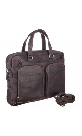 Кожаный коричневый винтажный мужской портфель TONY BELLUCCI 5048-04