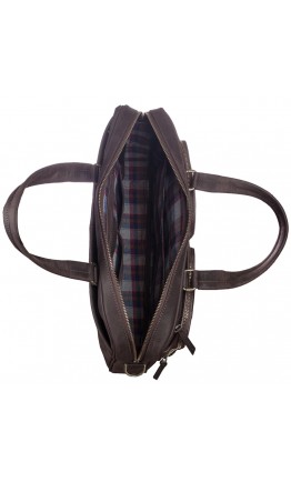 Кожаный коричневый винтажный мужской портфель TONY BELLUCCI 5048-04