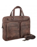 Фотография Кожаный коричневый винтажный мужской портфель TONY BELLUCCI 5048-07