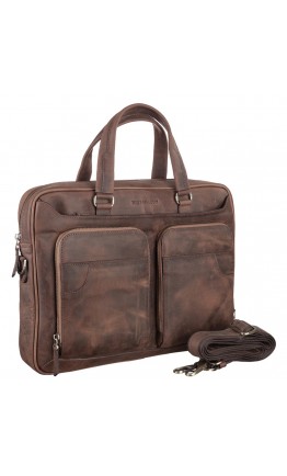 Кожаный коричневый винтажный мужской портфель TONY BELLUCCI 5048-07
