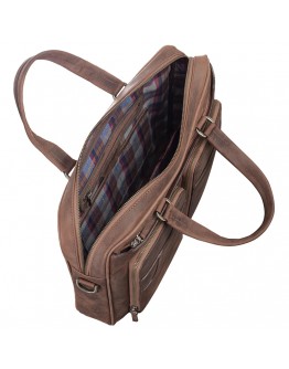 Кожаный коричневый винтажный мужской портфель TONY BELLUCCI 5048-07