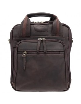 Винтажная коричневая кожаная мужская сумка - барсетка TONY BELLUCCI 5049-04
