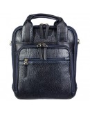 Фотография Вертикальная синяя кожаная мужская сумка - барсетка TONY BELLUCCI 5049-09