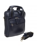 Фотография Вертикальная синяя кожаная мужская сумка - барсетка TONY BELLUCCI 5049-894