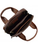 Фотография Вертикальная коричневая кожаная мужская сумка - барсетка TONY BELLUCCI 5049-896