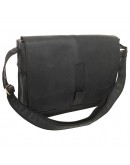 Фотография Винтажная кожаная фирменная черная сумка на плечо TONY BELLUCCI - 5057-01
