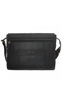 Винтажная кожаная фирменная черная сумка на плечо TONY BELLUCCI - 5057-01