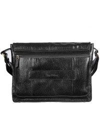 Черная кожаная фирменная вместительная сумка на плечо TONY BELLUCCI 5057-893