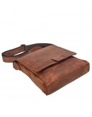 Фотография Винтажная коричневая мужская кожаная сумка на плечо TONY BELLUCCI - 5061-07