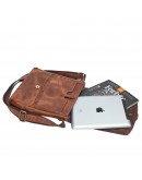 Фотография Винтажная коричневая мужская кожаная сумка на плечо TONY BELLUCCI - 5061-07