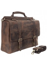 Кожаный коричневый мужской винтажный портфель TONY BELLUCCI - 5084-07