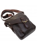 Фотография Кожаная мужская фирменная коричневая сумка на плечо TONY BELLUCCI - 5086-04
