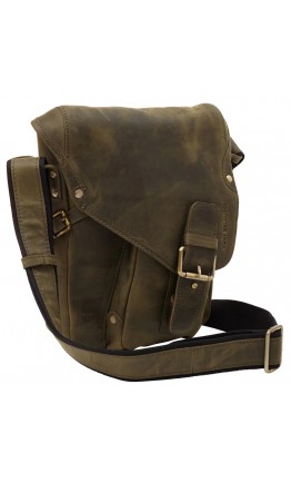 Винтажная коричневая мужская кожаная сумка на плечо TONY BELLUCCI - 5086-05