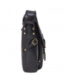 Фотография Кожаная мужская фирменная черная сумка на плечо TONY BELLUCCI - 5086-893