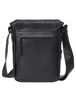 Кожаная мужская фирменная черная сумка на плечо TONY BELLUCCI - 5086-893