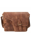 Фотография Кожаная коричневая мужская винтажная сумка на плечо TONY BELLUCCI 5087-07