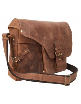 Кожаная коричневая мужская винтажная сумка на плечо TONY BELLUCCI 5087-07