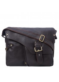 Кожаная вместительная коричневая мужская сумка на плечо TONY BELLUCCI - 5087-4