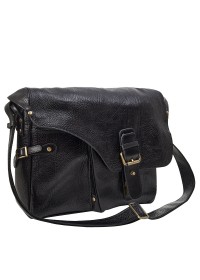 Кожаная черная мужская сумка на плечо TONY BELLUCCI - 5087-893