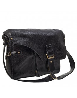 Кожаная черная мужская сумка на плечо TONY BELLUCCI - 5087-893