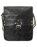 Фотография Кожаная черная вместительная мужская сумка на плечо TONY BELLUCCI - 5130-893