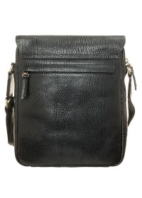 Кожаная черная вместительная мужская сумка на плечо TONY BELLUCCI - 5130-893