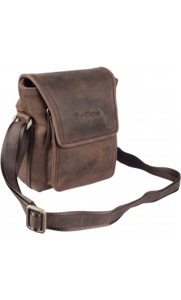 Небольшая кожаная коричневая мужская сумка на плечо TONY BELLUCCI - 5137-07