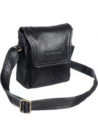 Небольшая кожаная черная мужская сумка на плечо TONY BELLUCCI - 5137-893