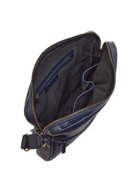 Кожаная синяя мужская деловая сумка на плечо TONY BELLUCCI - 5144-09