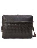 Фотография Кожаная коричневая мужская деловая сумка на плечо TONY BELLUCCI - 5144-04