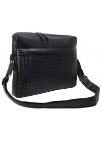 Кожаная черная мужская деловая сумка на плечо TONY BELLUCCI - 5144-101