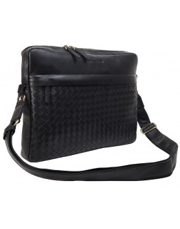 Кожаная черная мужская деловая сумка на плечо TONY BELLUCCI - 5144-101