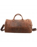 Фотография Винтажная коричневая кожаная дорожная сумка TONY BELLUCCI 5146-07