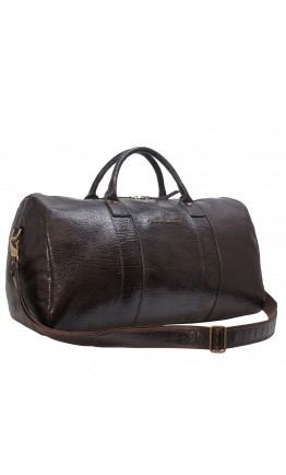 Кожаная дорожная мужская коричневая фирменная сумка TONY BELLUCCI - 5146-886