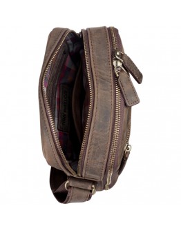 Винтажная кожаная сумка-барсетка коричневого цвета TONY BELLUCCI - 5153-06