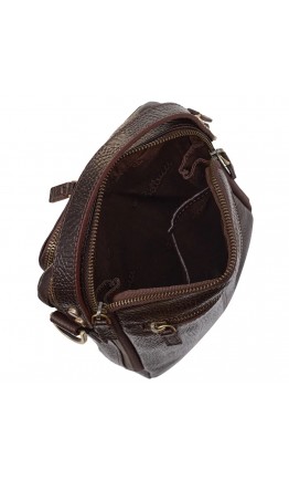 Коричневая кожаная мужская сумка на плечо TONY BELLUCCI - 5154-886