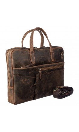 Кожаный коричневый мужской портфель TONY BELLUCCI - 5160-07