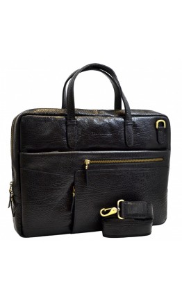 Кожаный черный мужской портфель TONY BELLUCCI - 5160-893