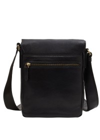 Кожаная черная мужская сумка на плечо TONY BELLUCCI - 5164-101