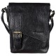 Кожаная черная фирменная мужская сумка на плечо TONY BELLUCCI - 5164-893