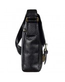 Фотография Кожаная черная фирменная мужская сумка на плечо TONY BELLUCCI - 5164-893