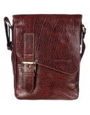 Фотография Кожаная коричневая фирменная мужская сумка на плечо TONY BELLUCCI - 5164-896